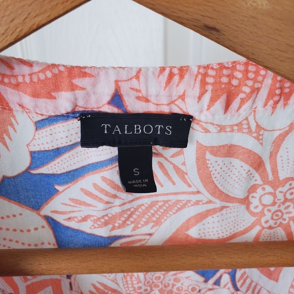 Talbots Patterned Embroidered Top Size Small - Picture 6 of 7